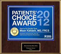 award-Patients-Choice-2012-Dr-Maan-Kattash-plastic-surgeon